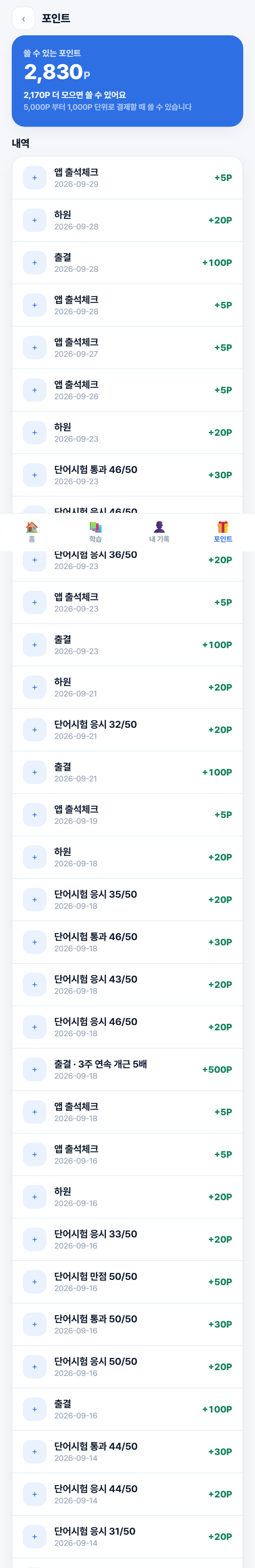 성인 포인트 P