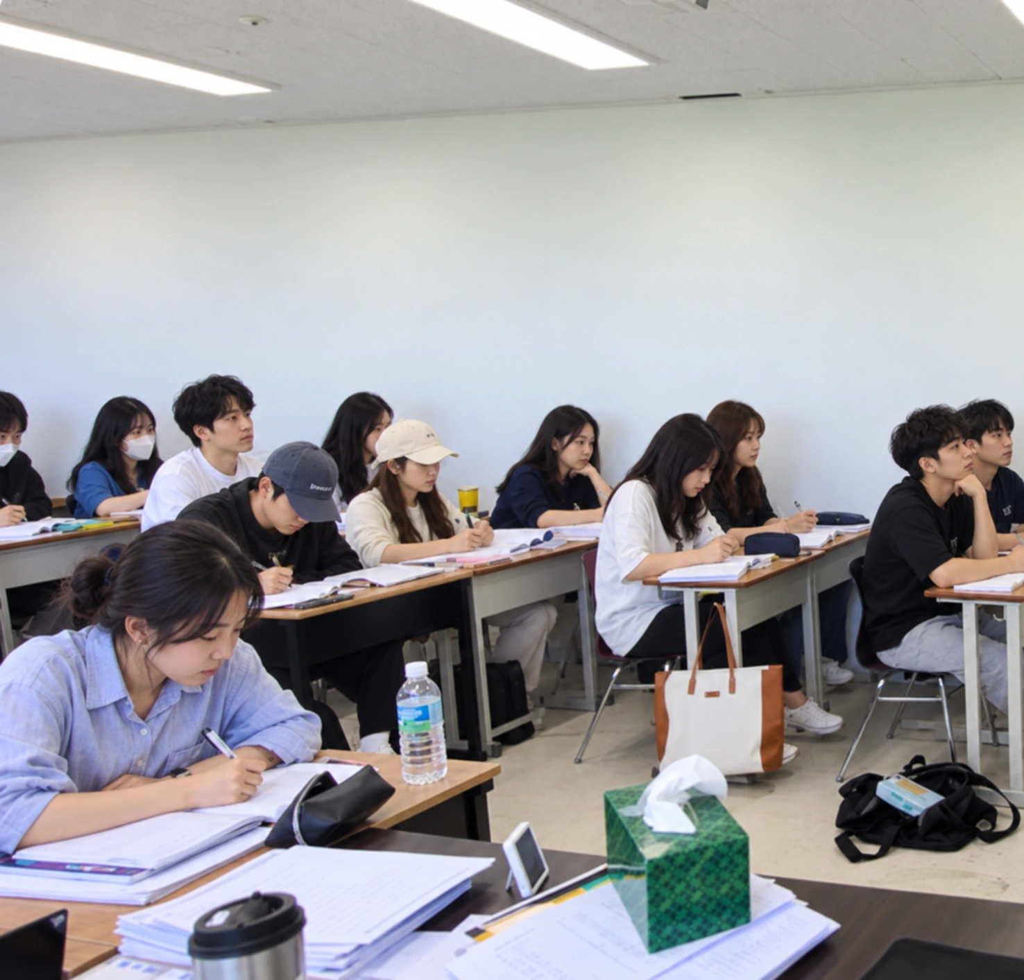 이전 기수 실제 토익 수업 · 얼굴 보호 처리 사진